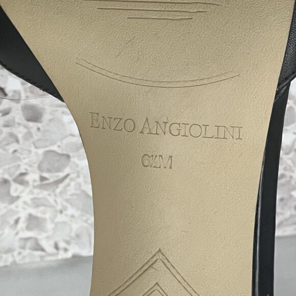 Enzo Angiolini Womens 6.5M Black Pointed Toe Kitten Heel Pumps Gothic Dressy - Picture 13 of 14